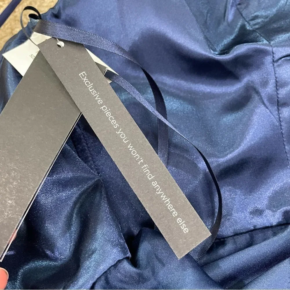 NWT Aqua‎ Blue Ombre Evening Gown Long Dress Size 2